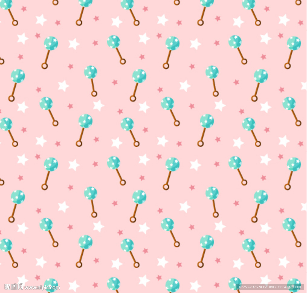 婴儿卡通无缝印花图案