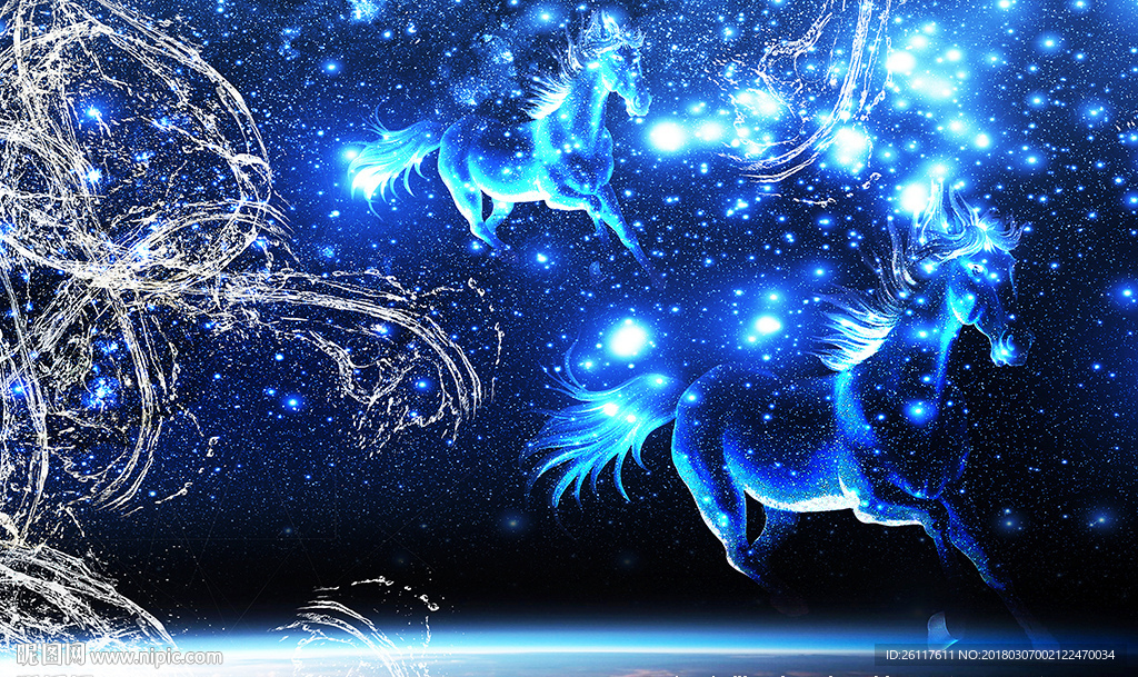 梦幻水纹神马星光星空电视背景墙