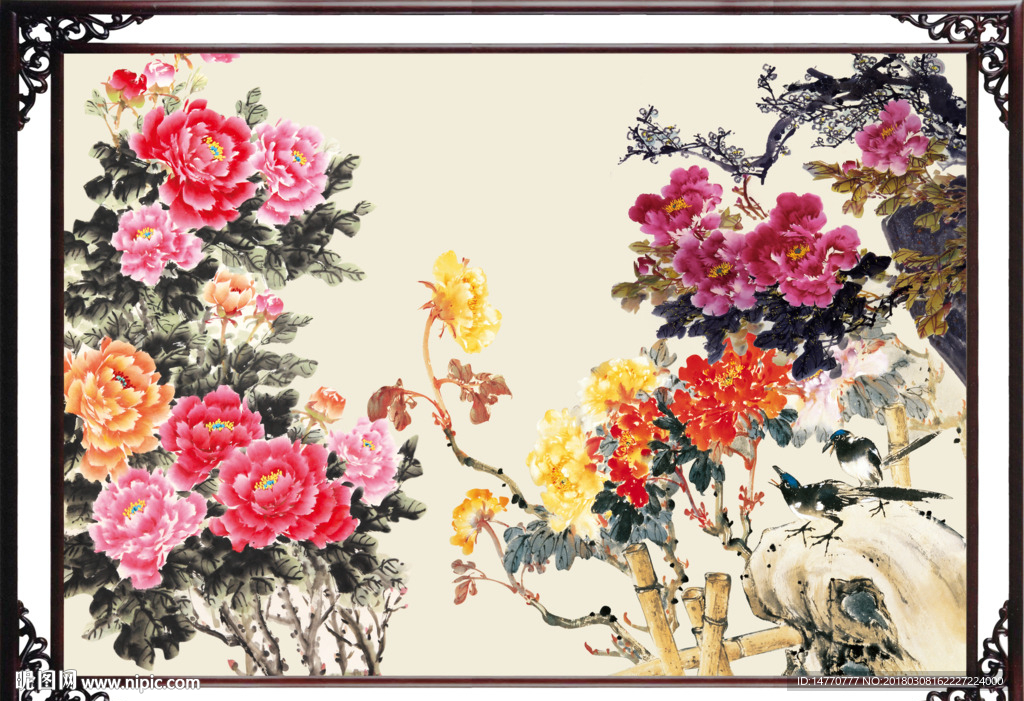 国画牡丹