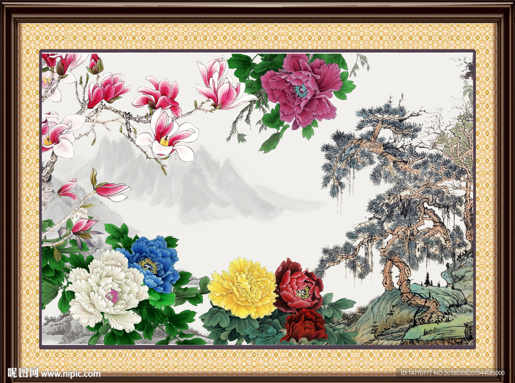 国画牡丹