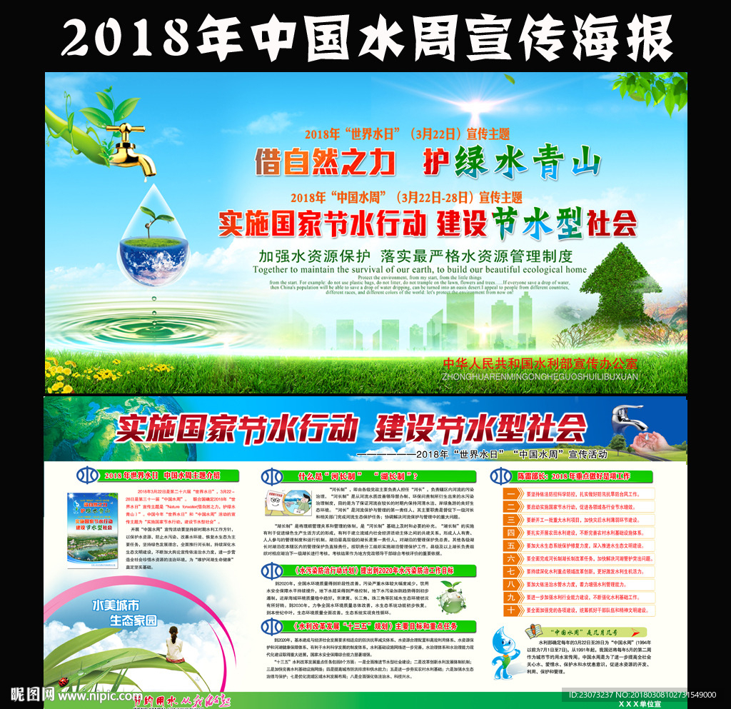 2018年中国水周宣传展板
