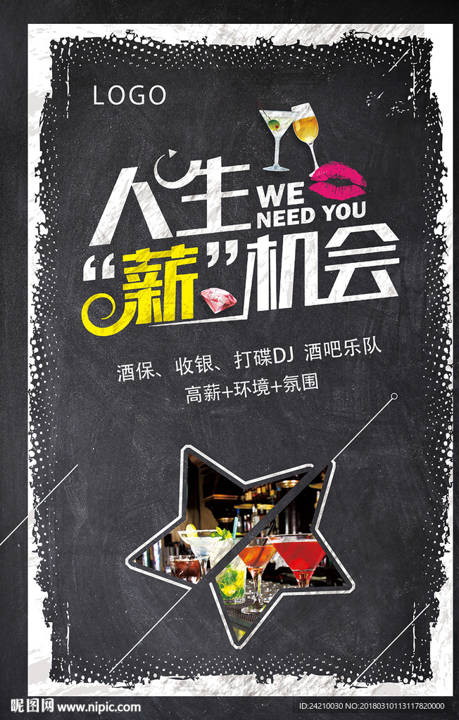 酒吧招聘宣传广告