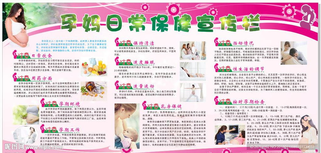 孕妈保健宣传栏