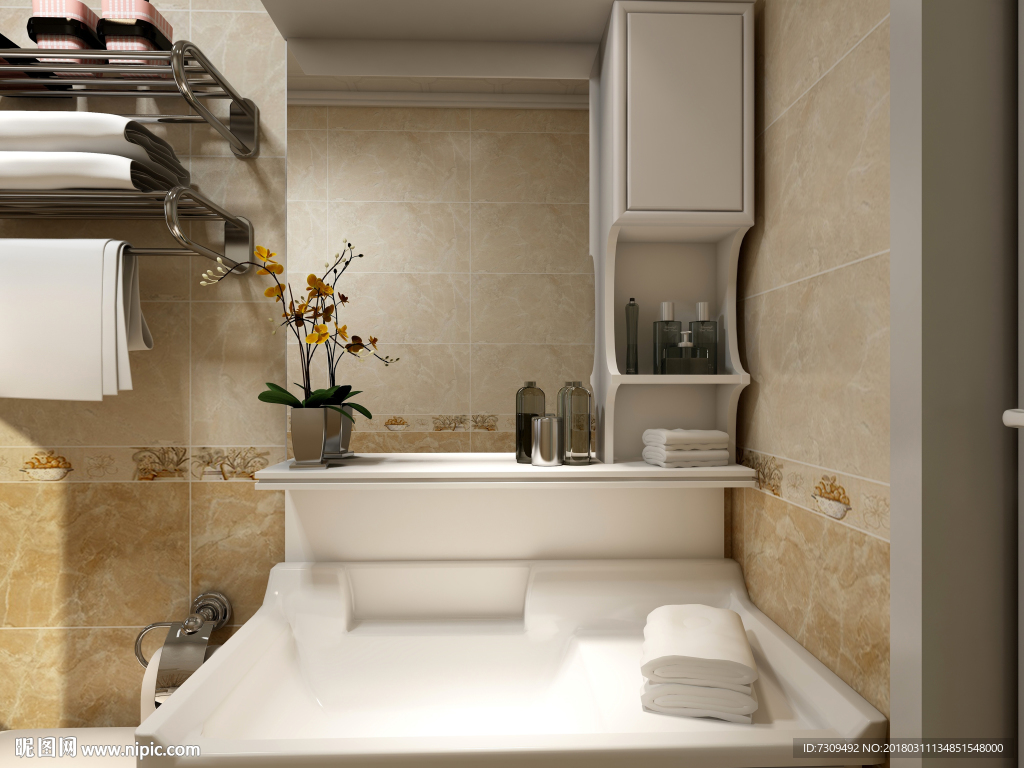 卫生间洗手台效果图