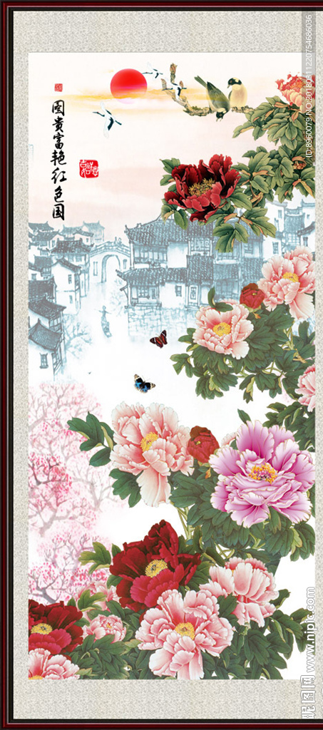 国画牡丹