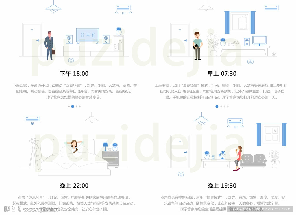 智慧家居类APP手机效果图