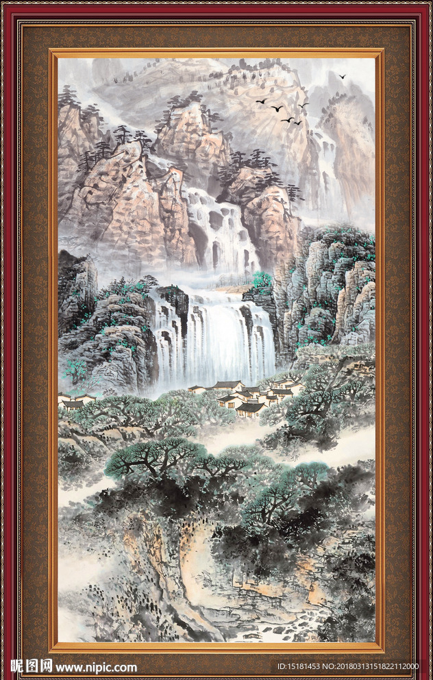 竖幅国画