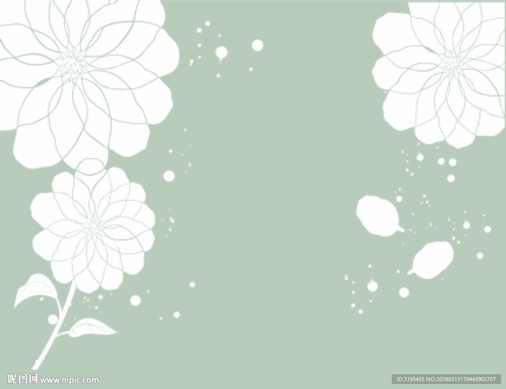 硅藻泥图案  单花  电视墙