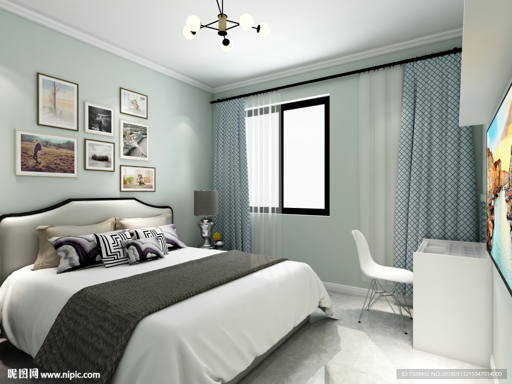 简约现代主人房装修效果图