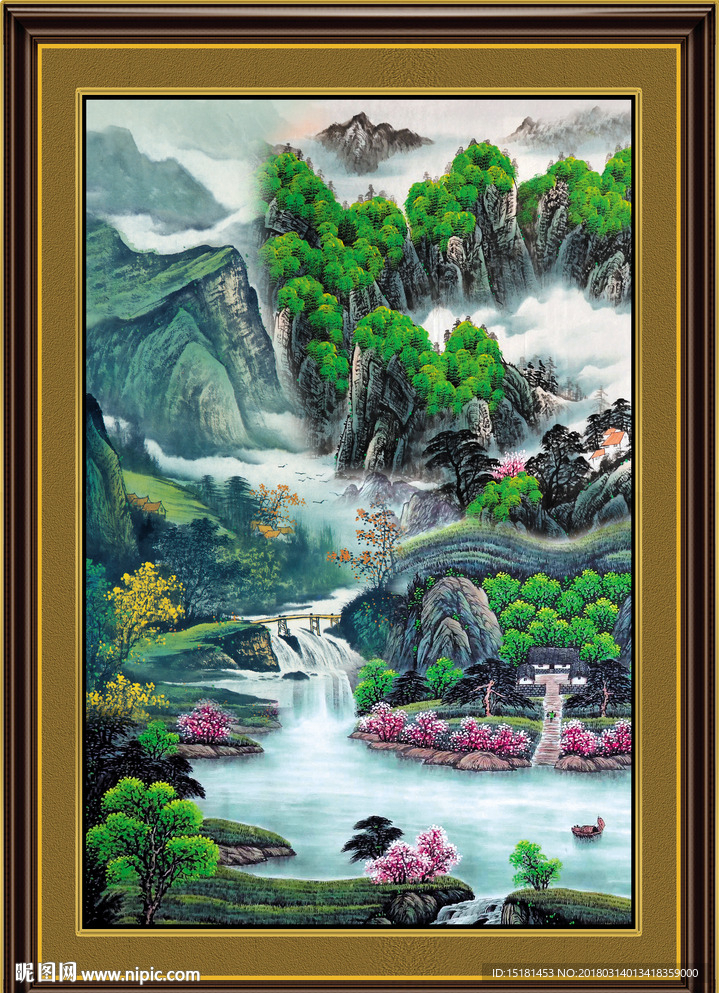 竖幅国画