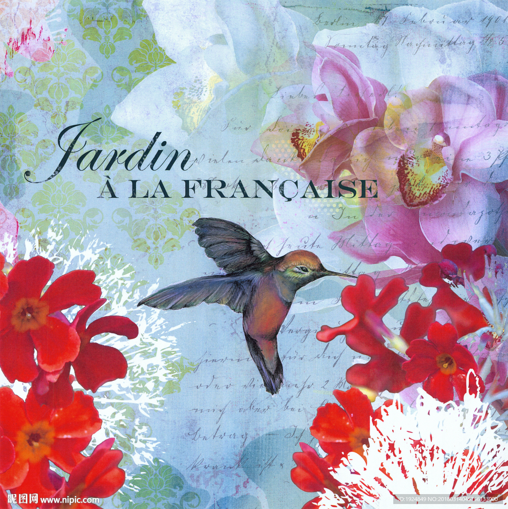 花鸟装饰画画芯