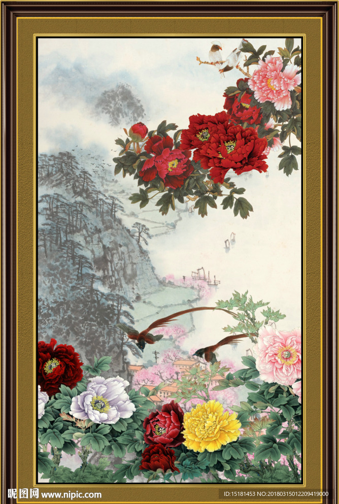 国画牡丹