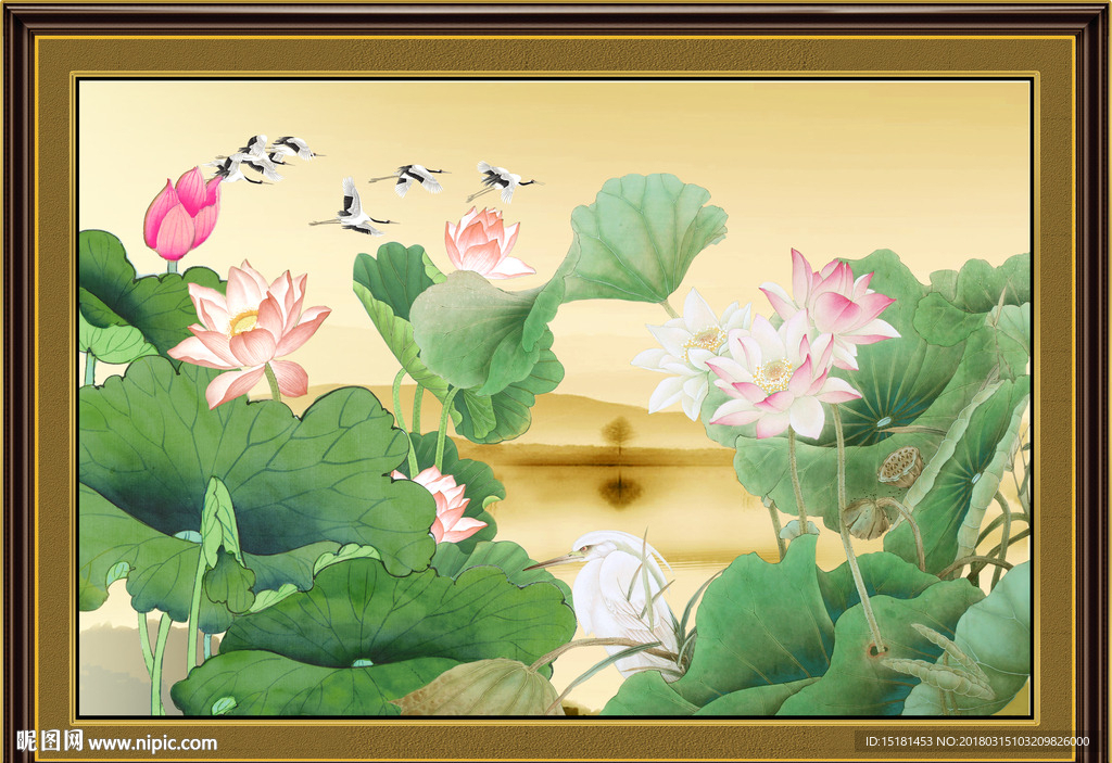 国画荷花