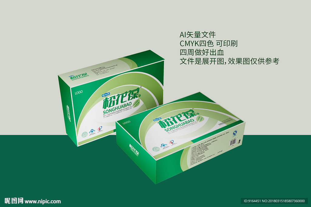 绿色药品包装盒