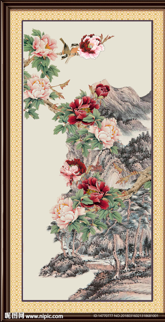 国画牡丹