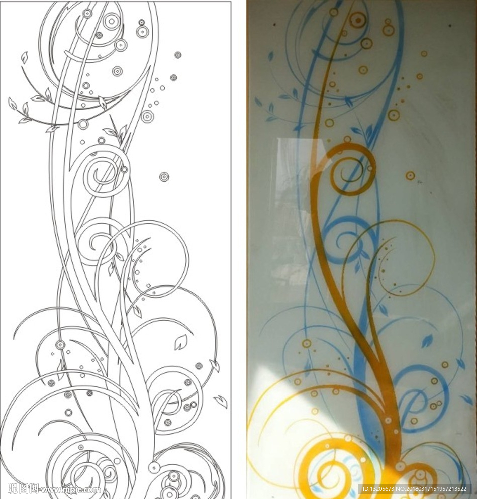 镂空 镜子磨砂花