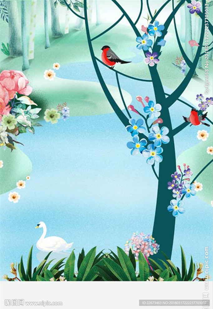 手绘复古卡通插画酒吧音乐地产