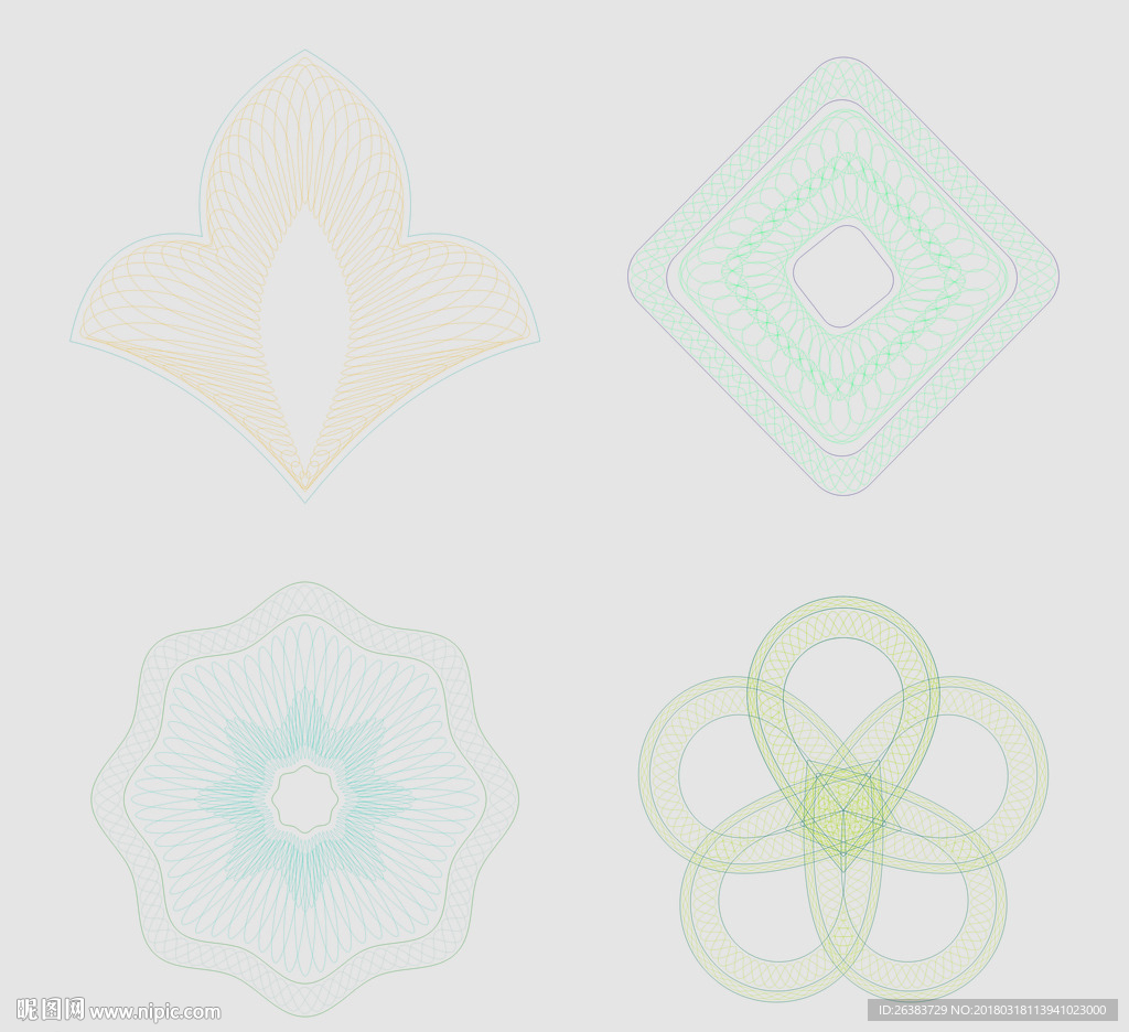防伪 花纹 底纹 矢量