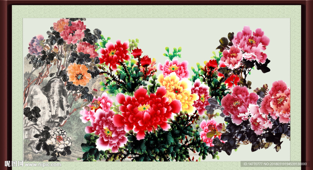 国画牡丹