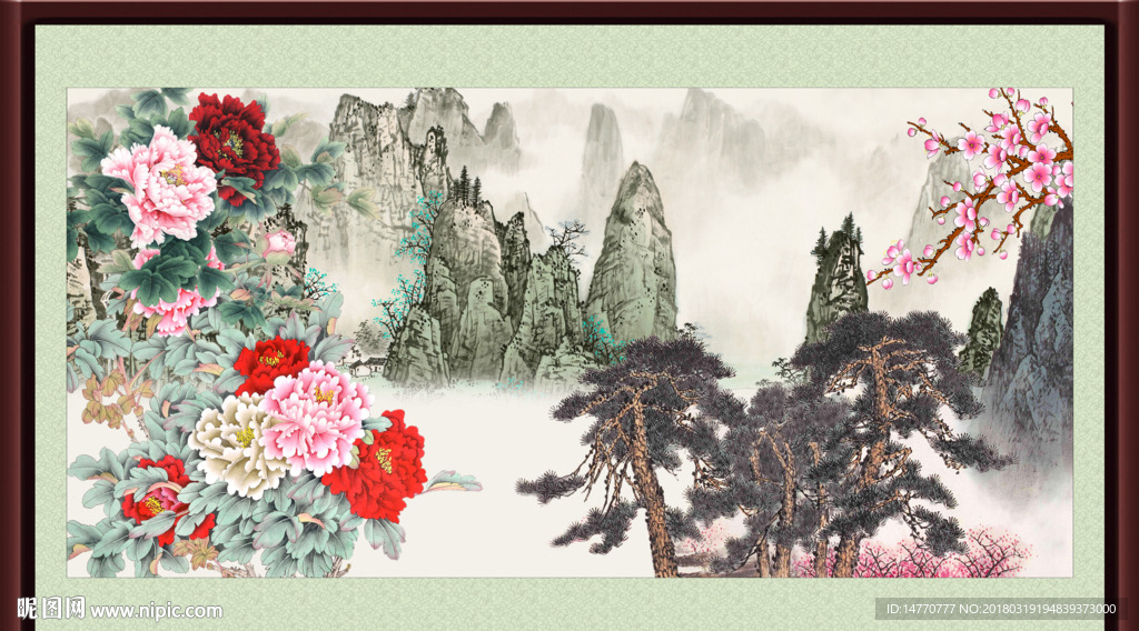 国画牡丹