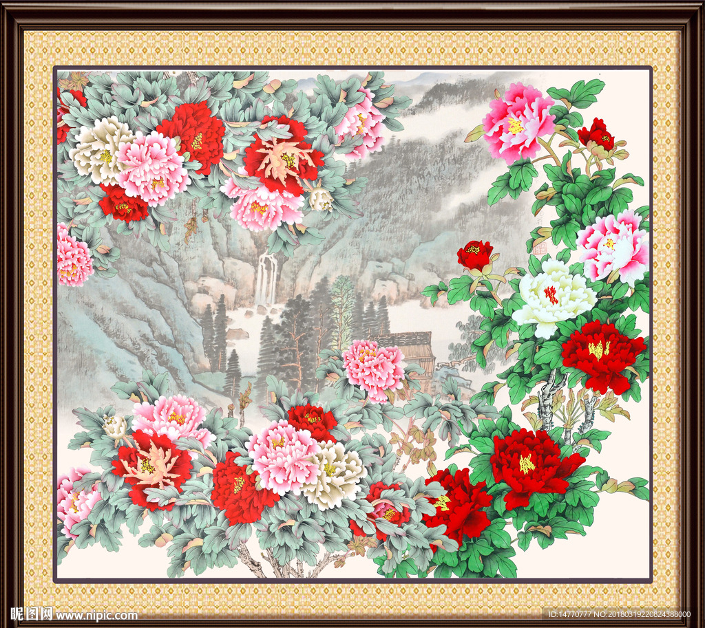 国画牡丹