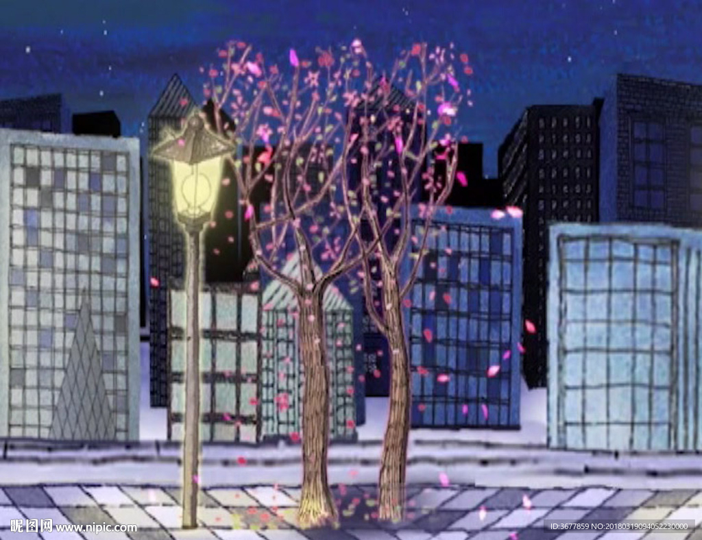 卡通城市街道