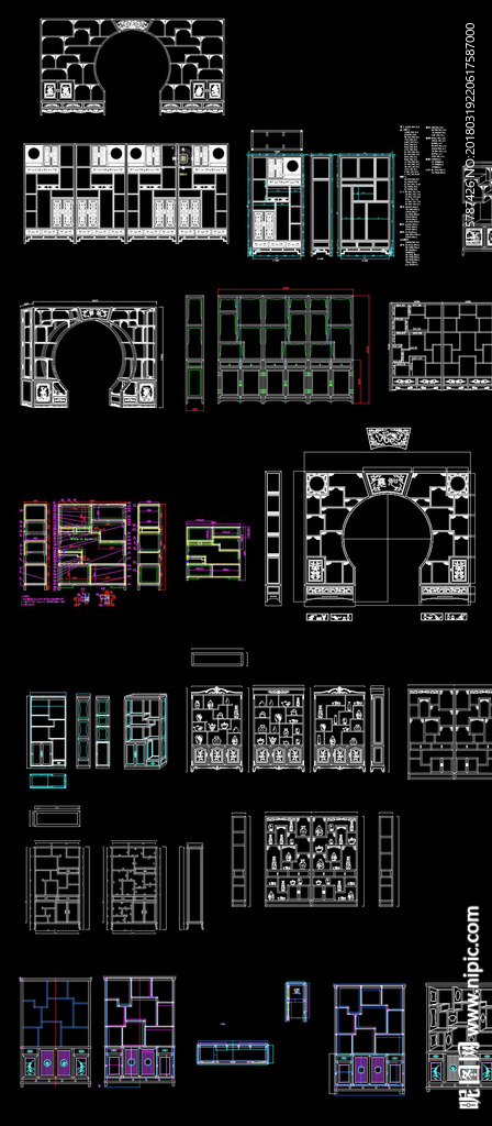 古典家具CAD图纸