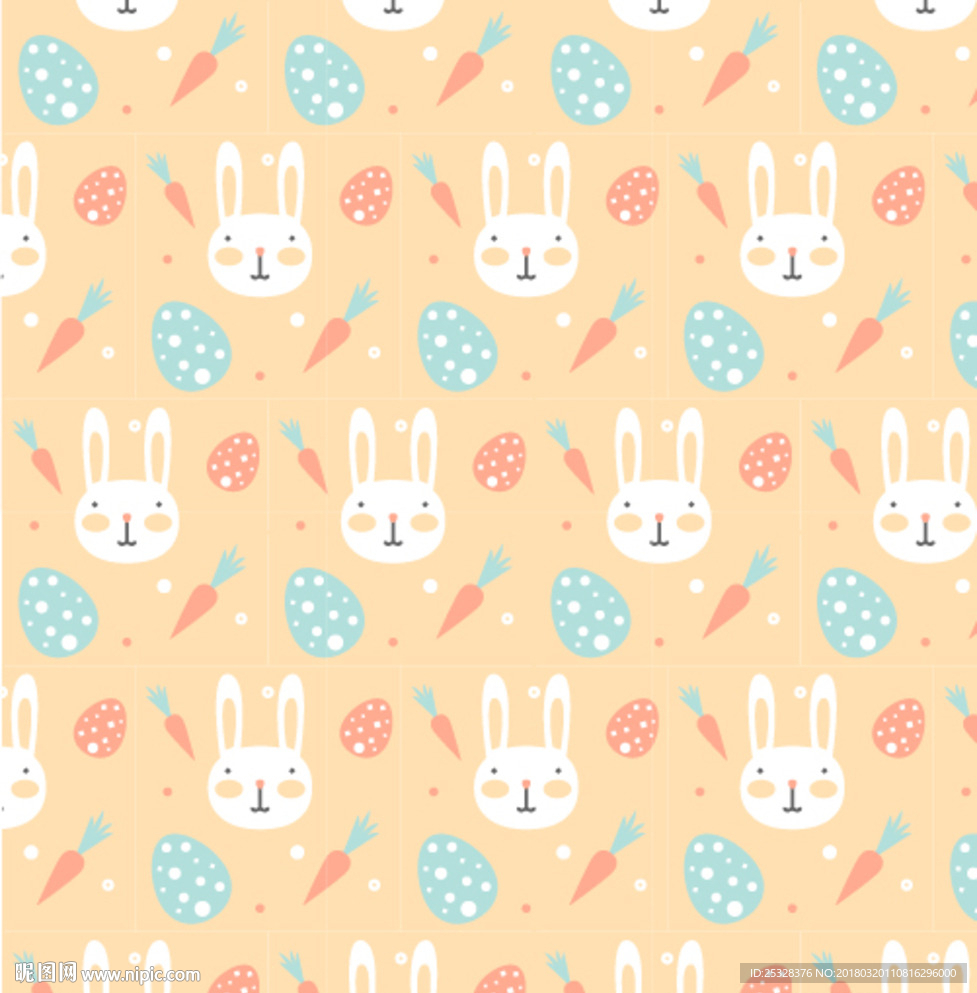 卡通无缝印花图