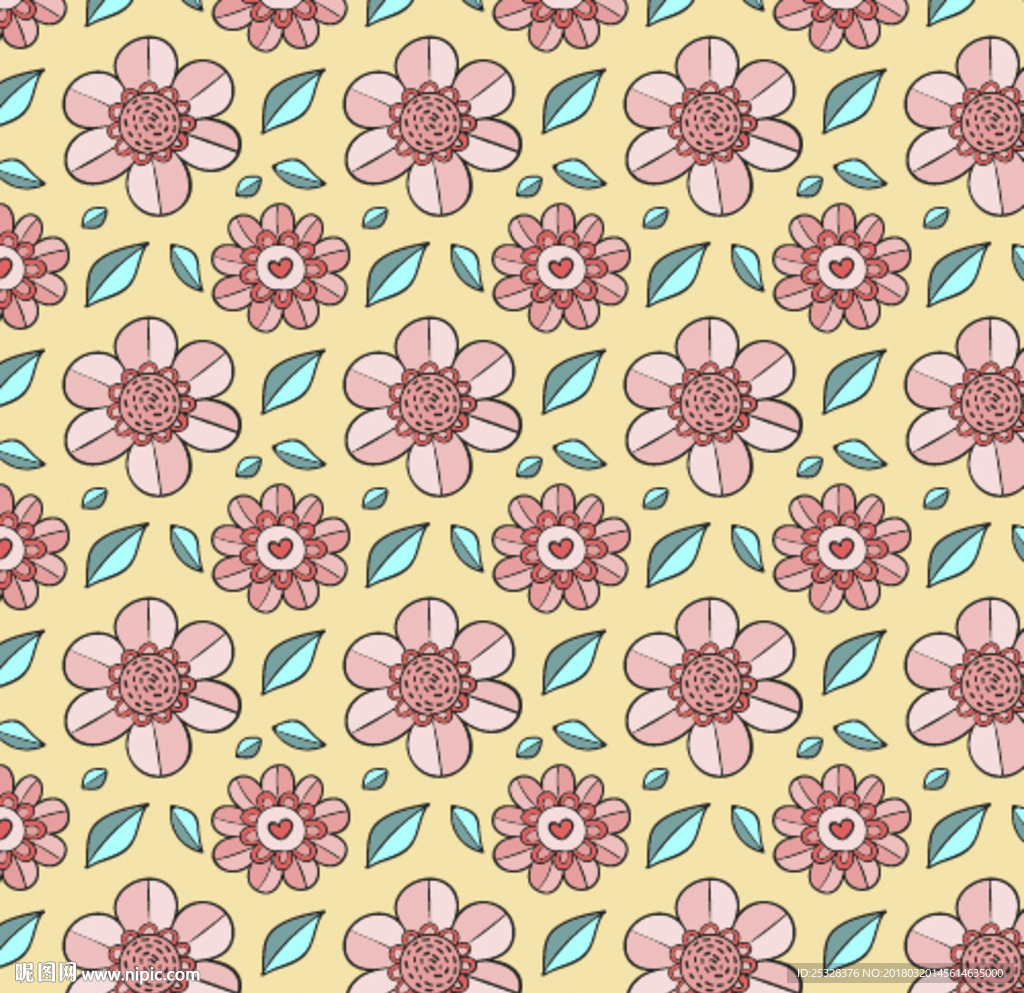 花卉无缝印花图案