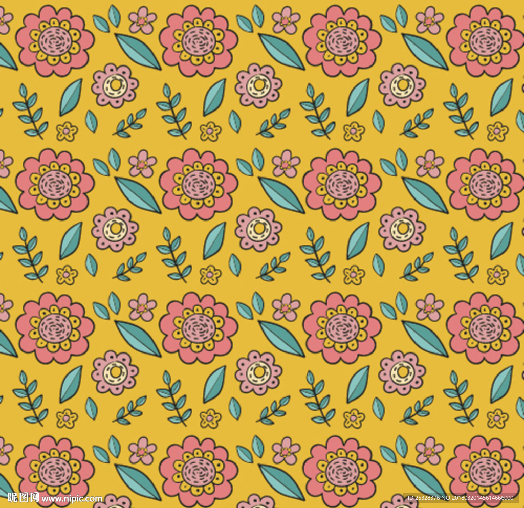 花卉无缝印花图案