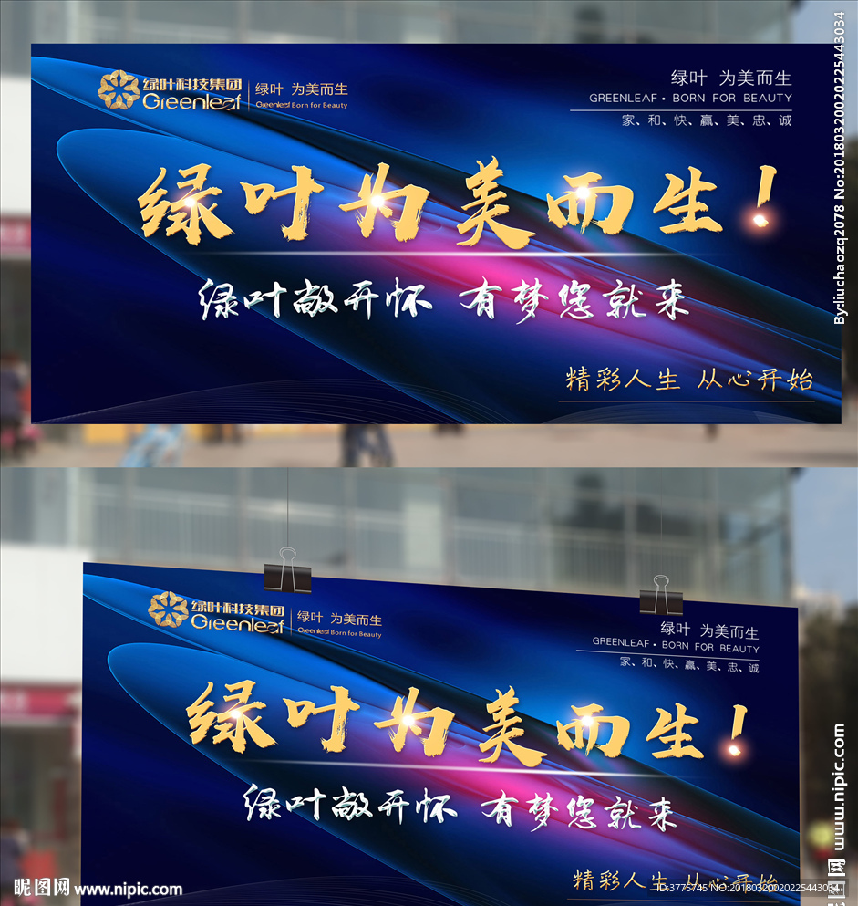 苏州绿叶企业文化海报招兵买马