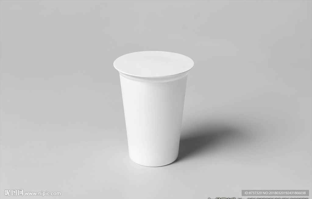 酸奶杯样机贴图效果图