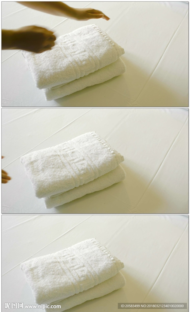 放置洁白干净的毛巾