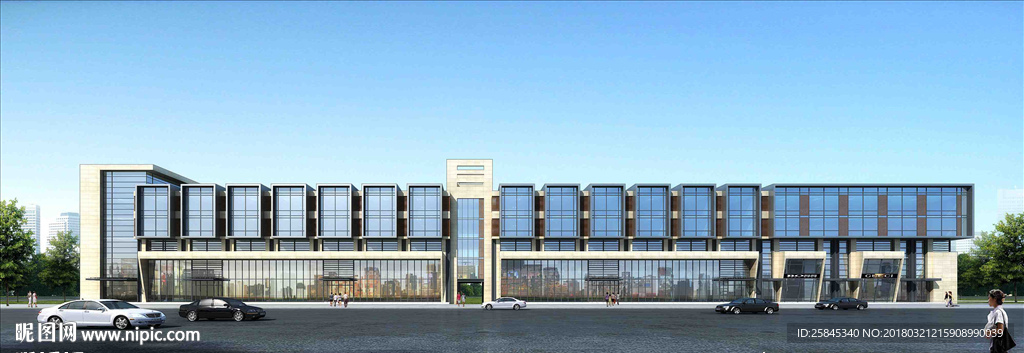 一点透视立面建筑图