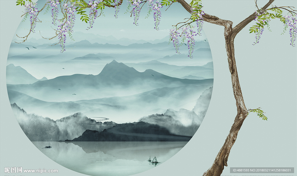 中式山水画