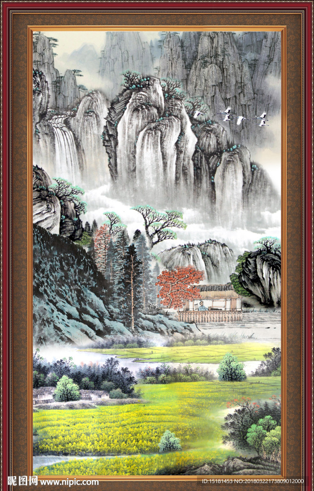 竖幅国画