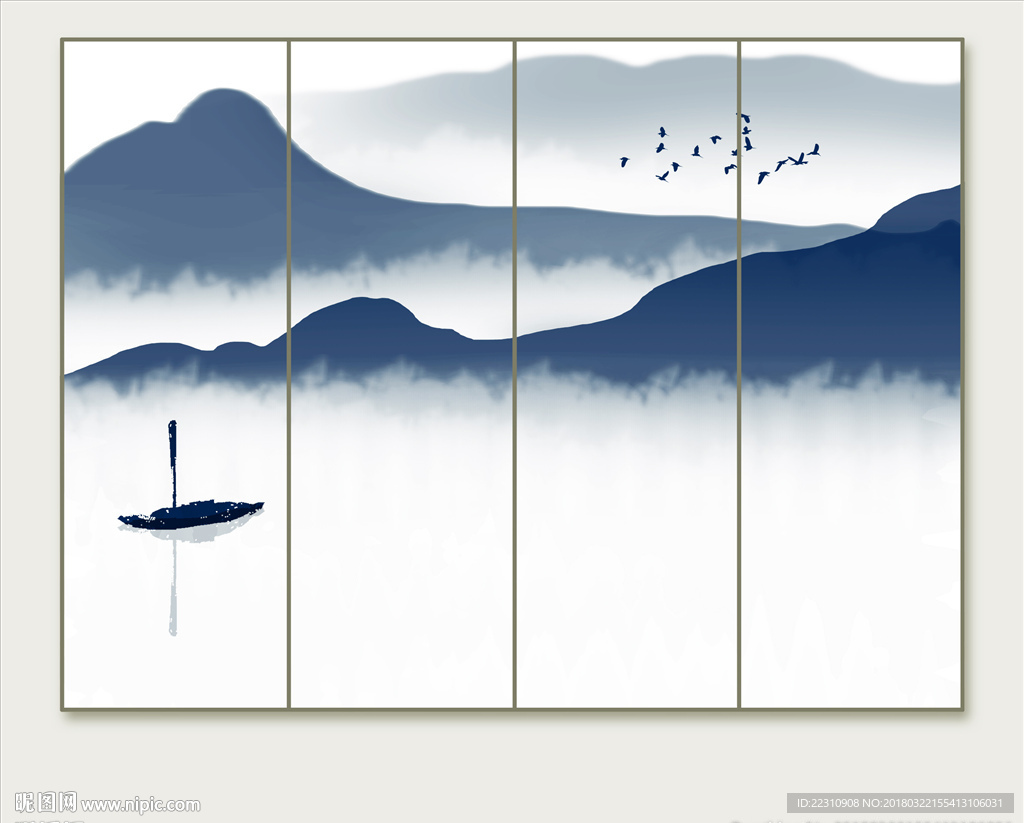水墨墙画
