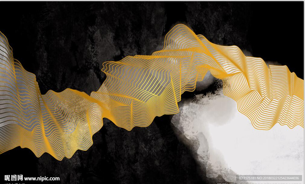 水墨线条背景墙