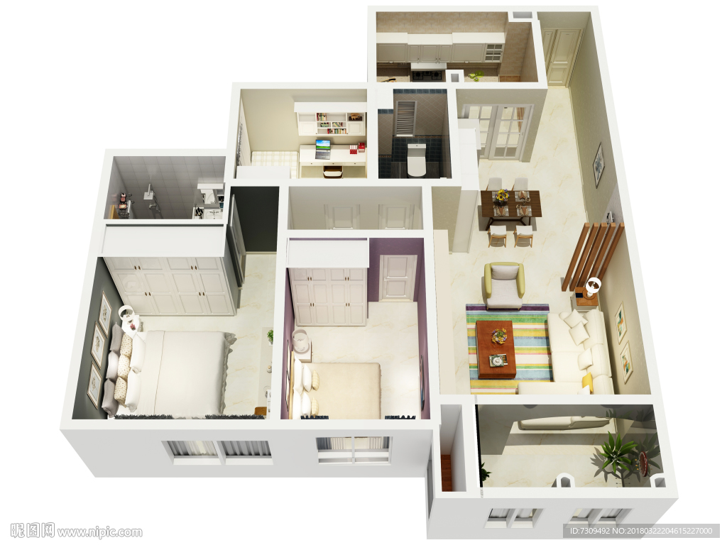 室内装修户型效果图