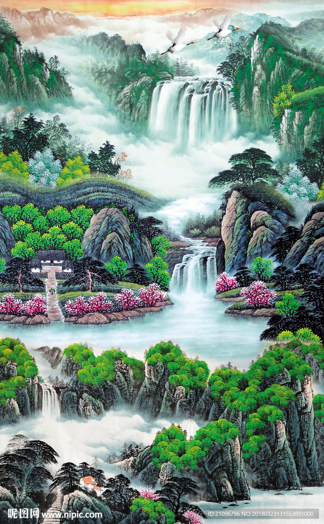 国画山水玄关