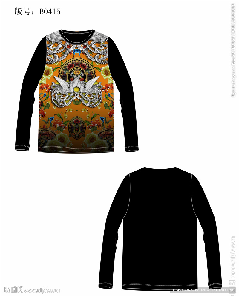 男装数码印花T恤