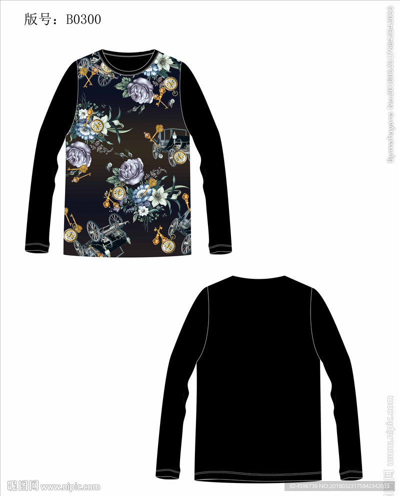 男装数码印花T恤