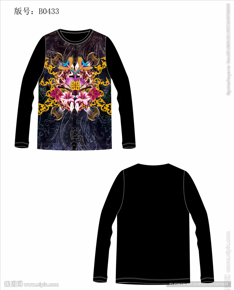 男装数码印花T恤