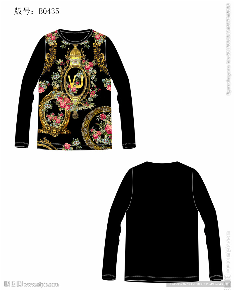 男装数码印花T恤