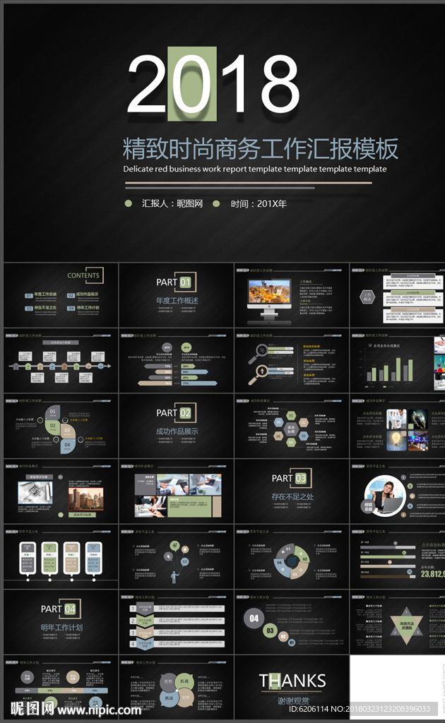 商务工作汇报PPT