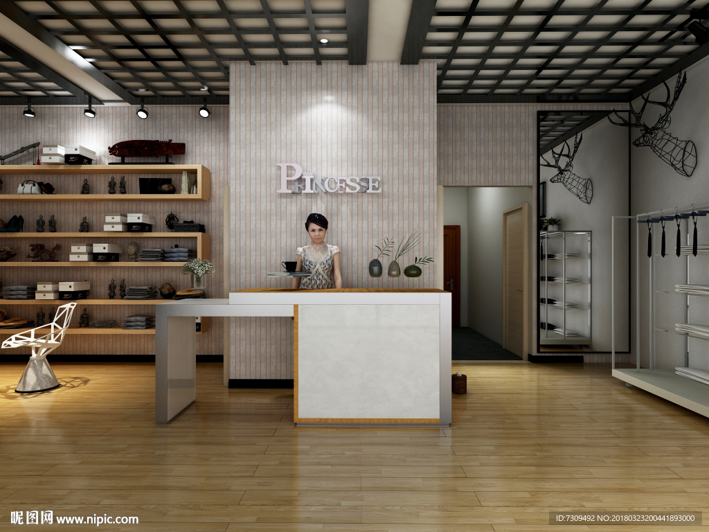 工业风服装店装修效果图