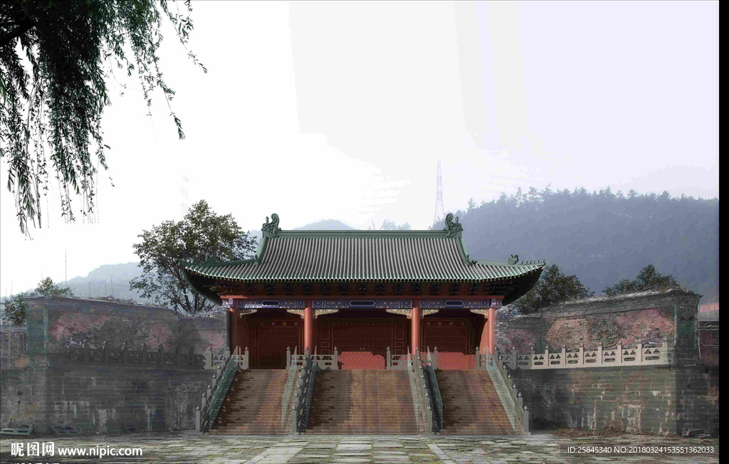 古建建筑效果图