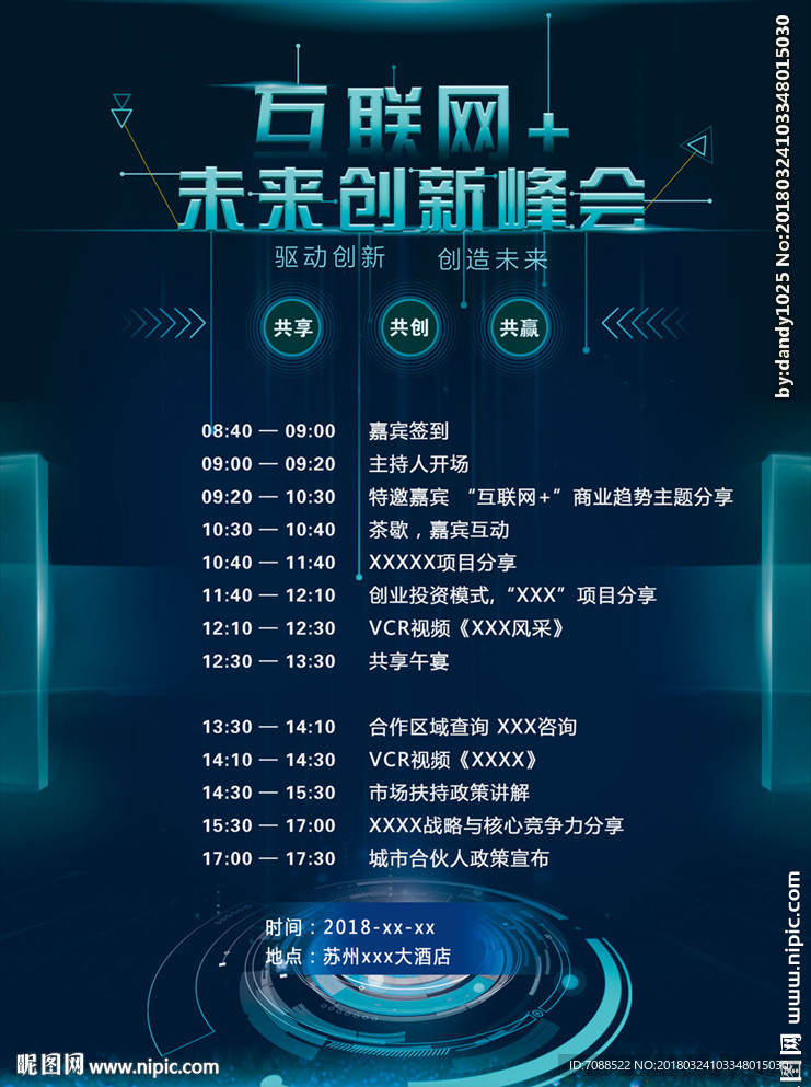 招商会议流程详情图展架