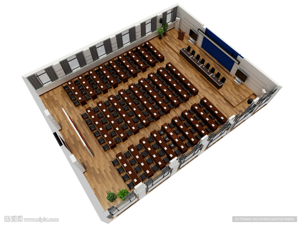 大型会议室效果图