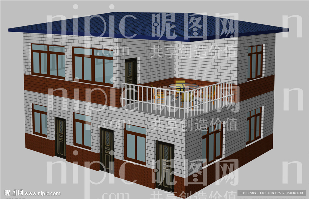 金属雕花彩板房效果图